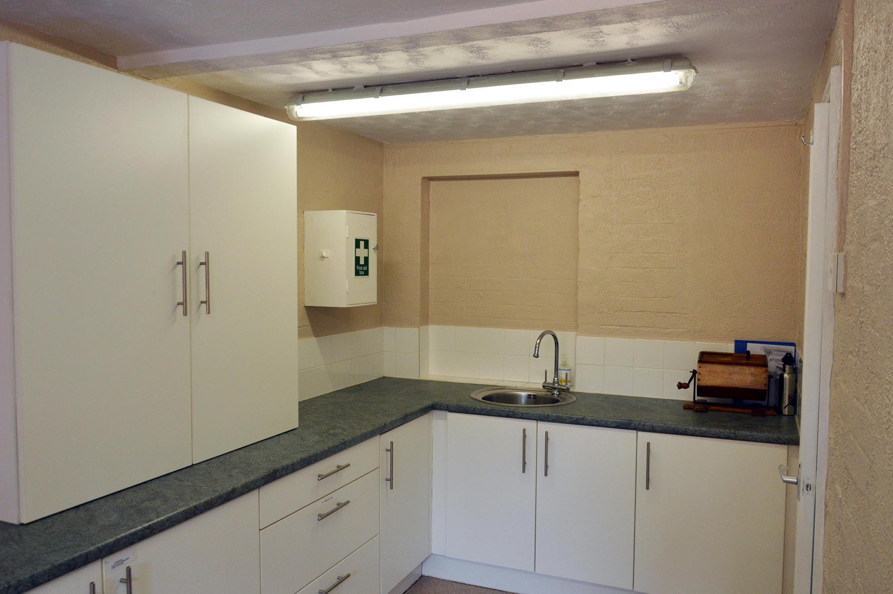 The kitchen at Ingoldisthorpe church hall