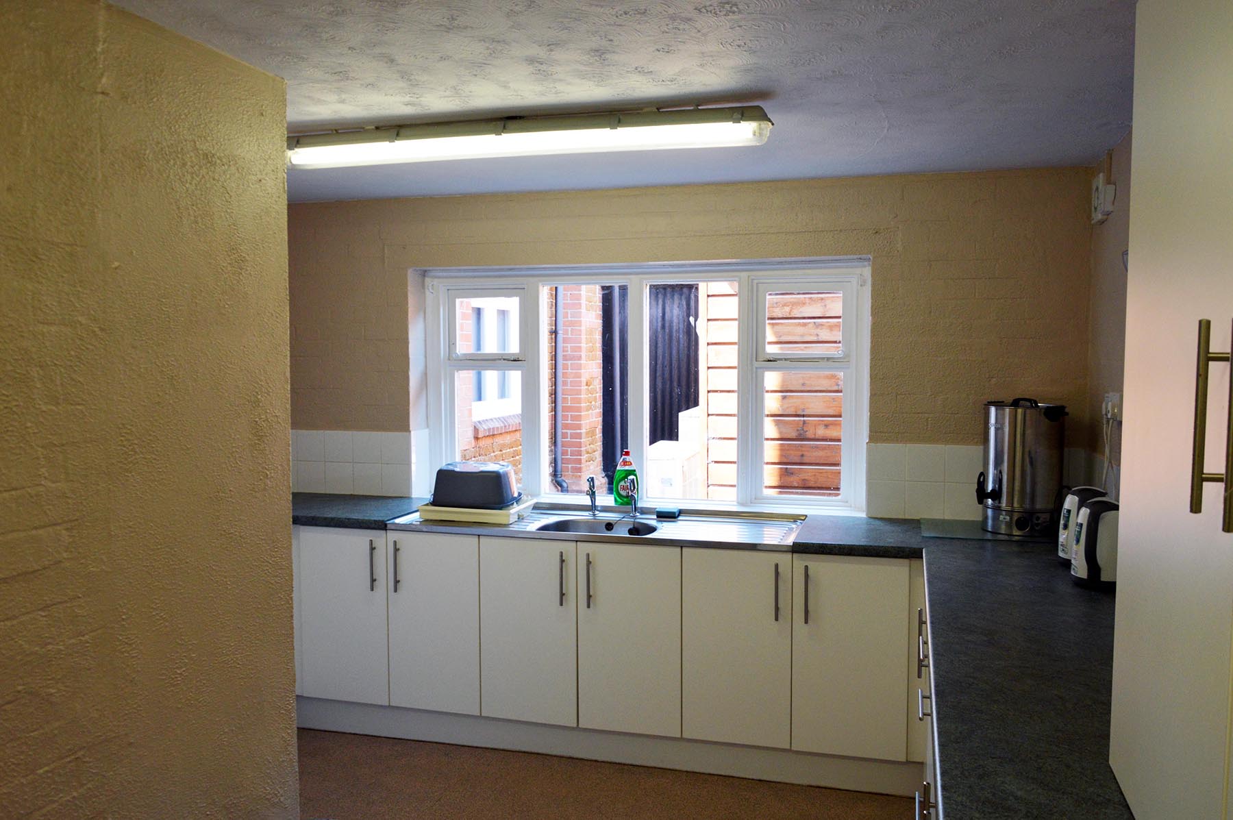 The kitchen at Ingoldisthorpe church hall